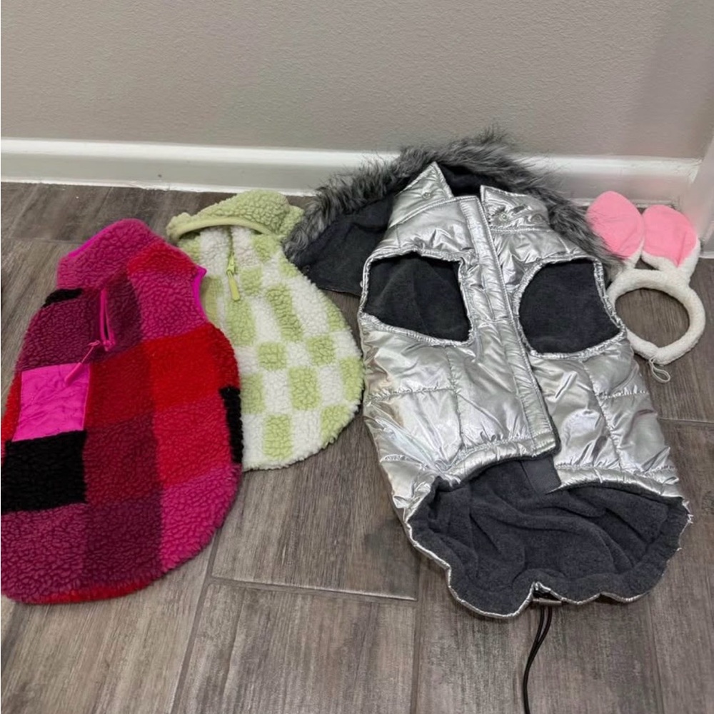 Bundle of Dog Coats, Clothes and Accessories